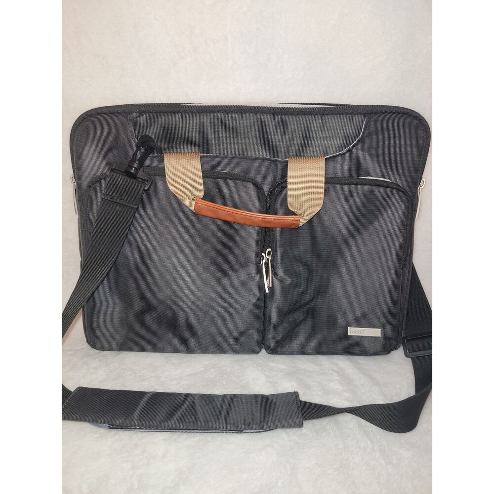 Lacdo Laptop Bag 15.6 Inch 360° Protective Shoulder Sleeve Case Briefcase, Black
